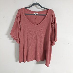 3x Short Sleeve Knit Shirt in Pink